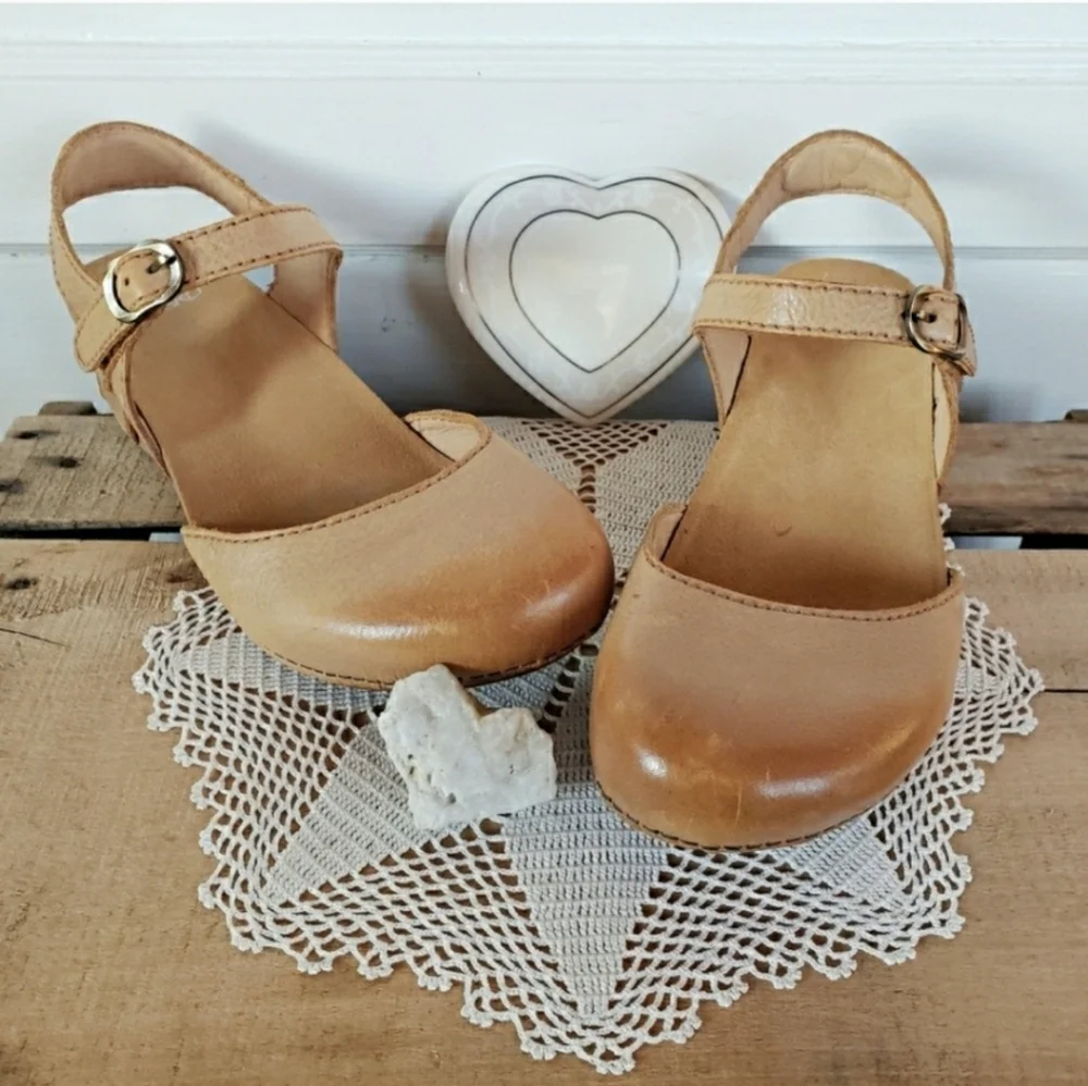 Champagne Dansko Tiffani Mary Jane Clog Sandal Strappy Slingback Boho 39 42 - Picture 3 of 8